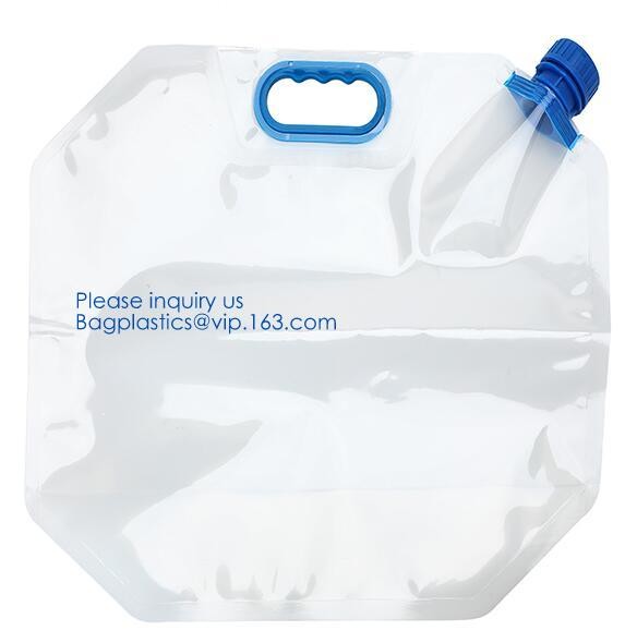 Biodegradable Liquid Packaging Leakage Proof Pouch Custom Custom 1 Gallon Water Bag Foldable Sports Drinking Water Bag