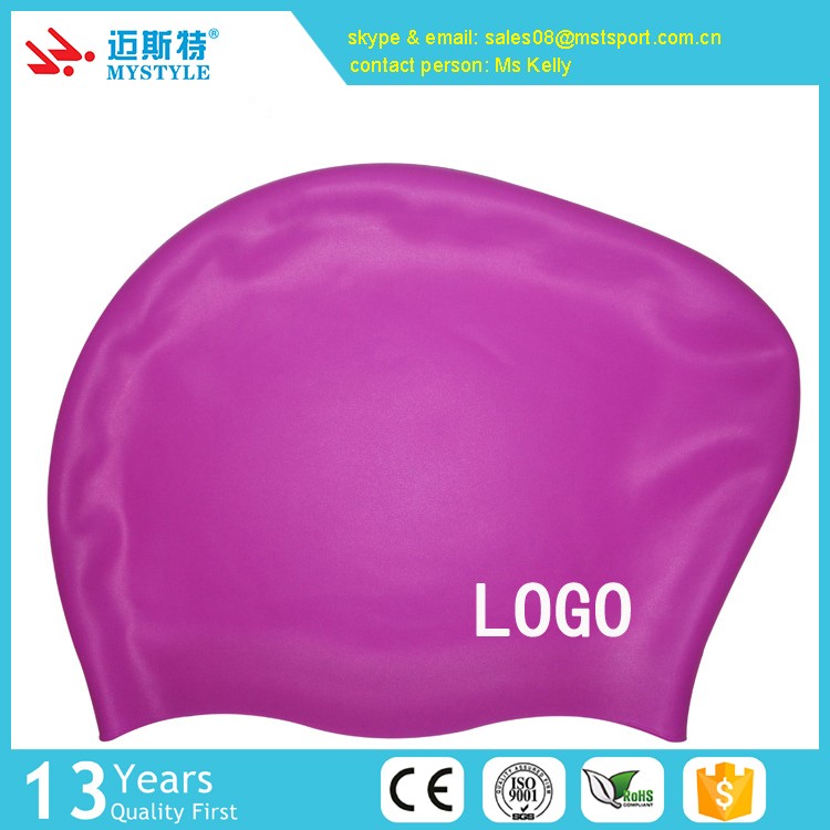 Silicone Multicolor Triathlon Swim Cap For Adult Women Men Youth