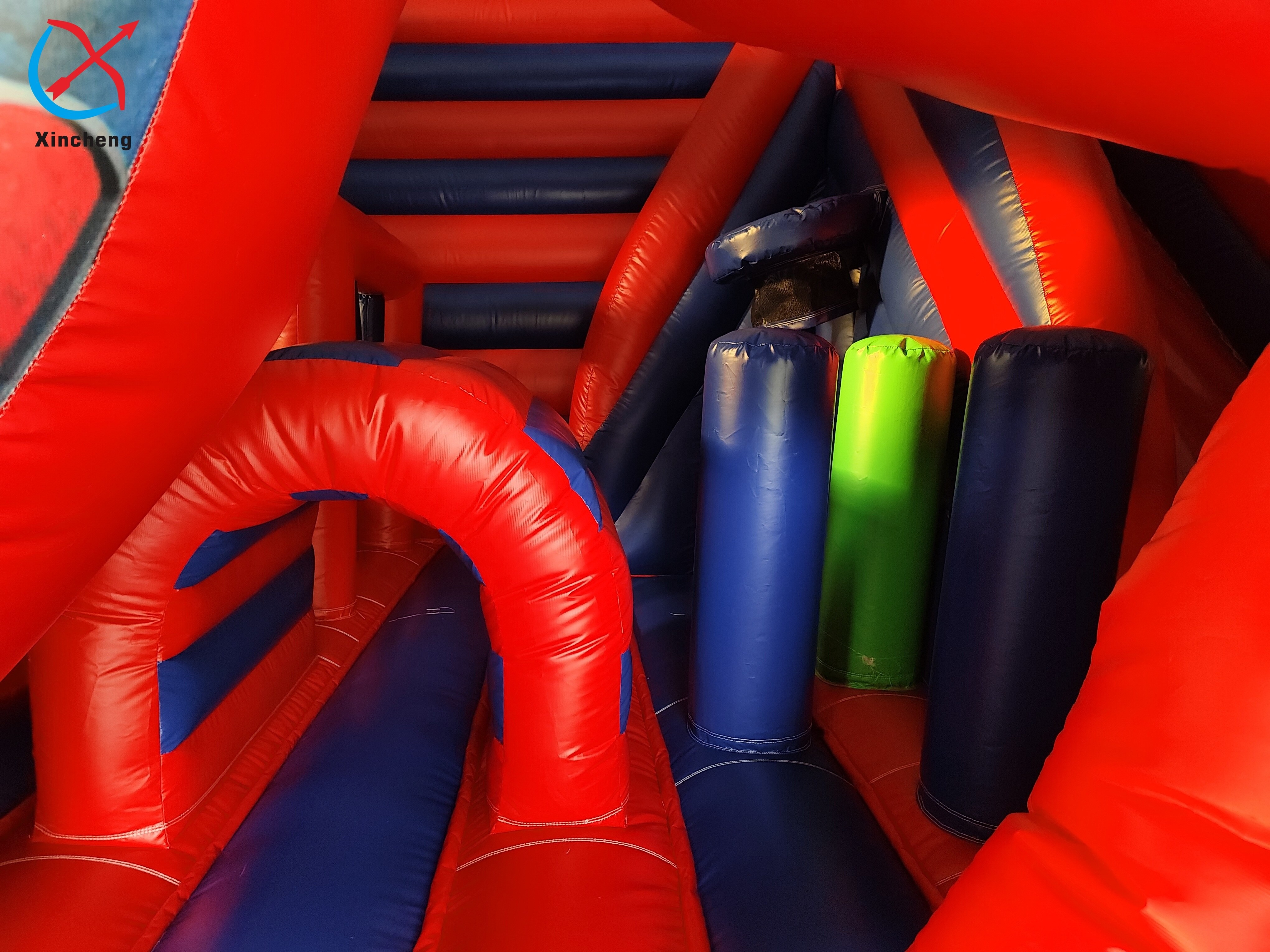 Inflatable Combo Castle Spiderman Bouncy House With Slide