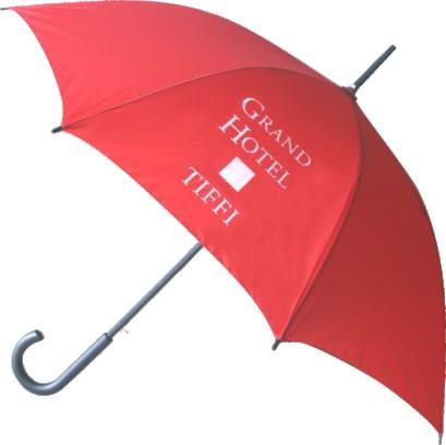 14mm Fiberbone Shaft Custom Hotel Umbrellas Printed Promotional Umbrellas curved