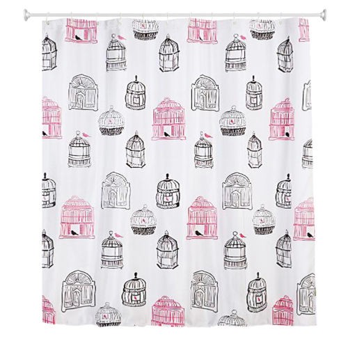 Mildew resistant shower curtain with matching window curtain shower curtain