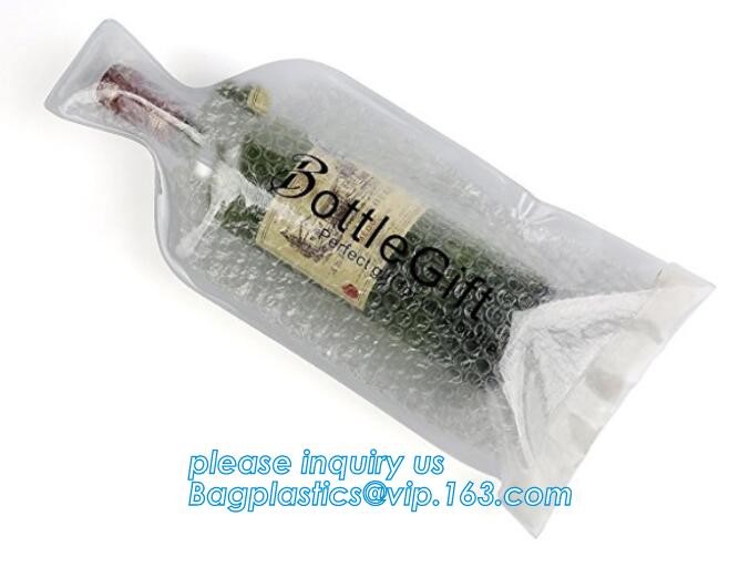 Bottle Protector Bubble Travel Bag,Travel Trip Bag With Bubble Inside And Double Zip lockks,Sleeve Travel Bag - Inner Skin