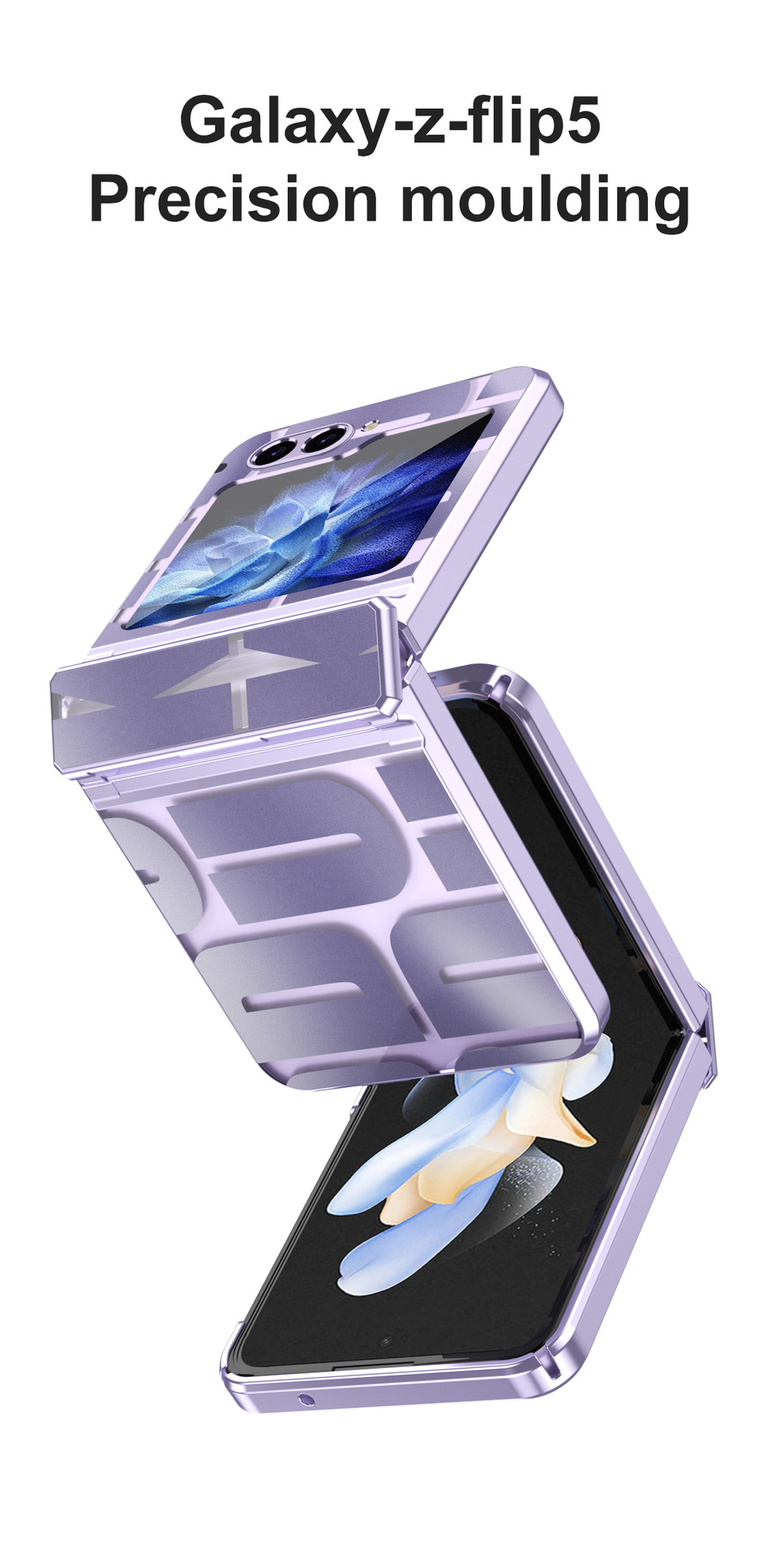 Anti Drop Electroplate PC Cover Samsung Zflip5 Foldable Screen Mobile Phone Case