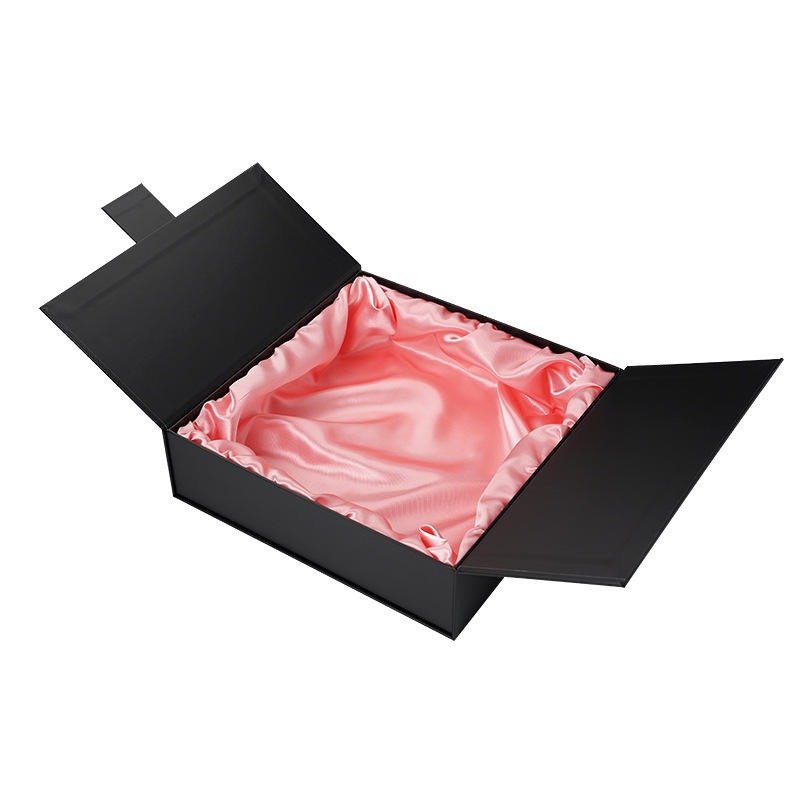 Luxury Custom Logo Double Door Magnetic Paper Hair Extension Custom Wig Packaging Boxes With Satin