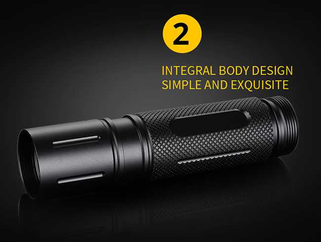 IP68 Super Bright Rechargeable Tactical LED Flashlight 10W 1000Lm Tactical Torch Light