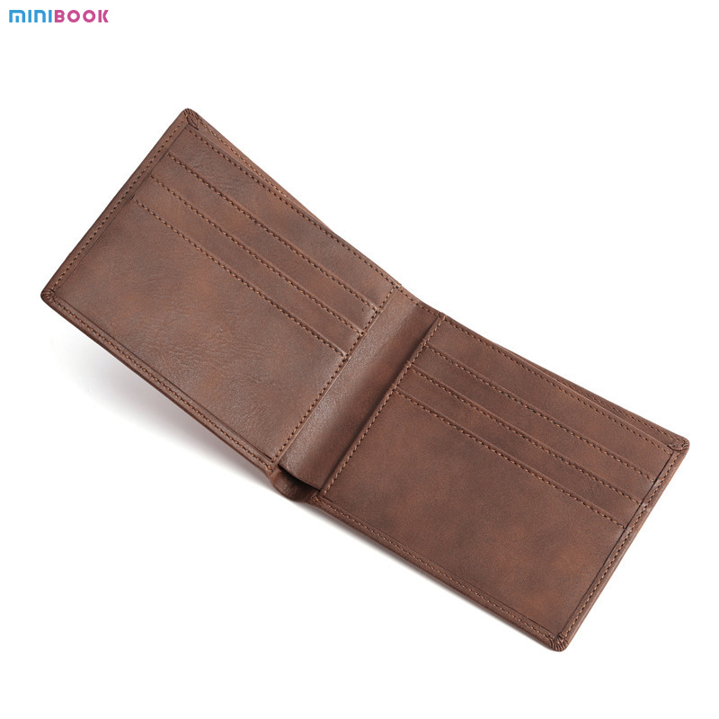 Men's Minimalist PU Leather RFID Blocking Card Holder Wallet with Custom Logo Avaliable