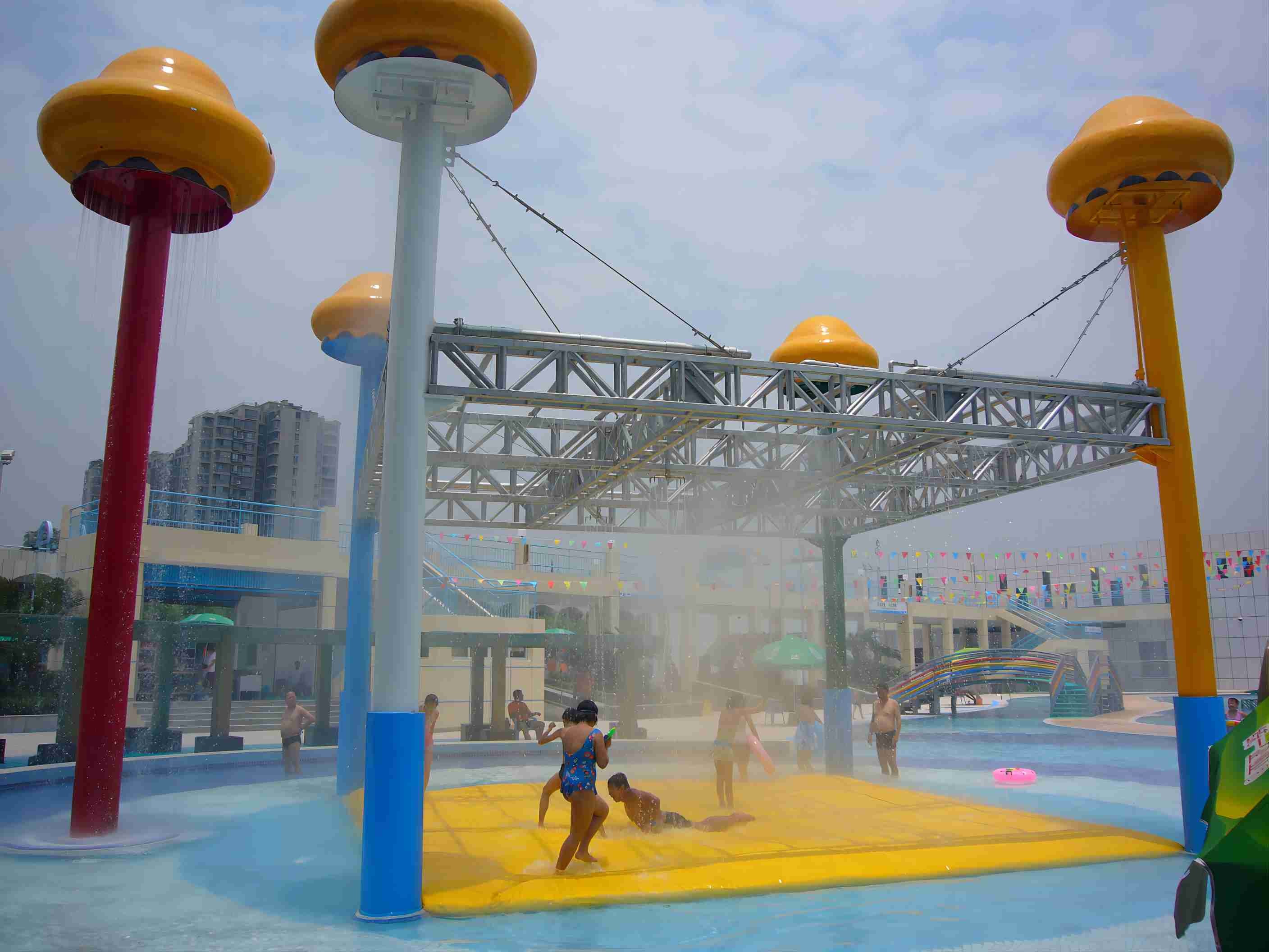Jellyfish World Steel Large Aqua Play Spray Park Equipment Cartoon Structures