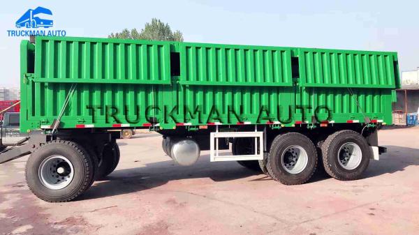 Heavy Duty Cargo Container Trailer , Full Size Tractor Trailer With Container