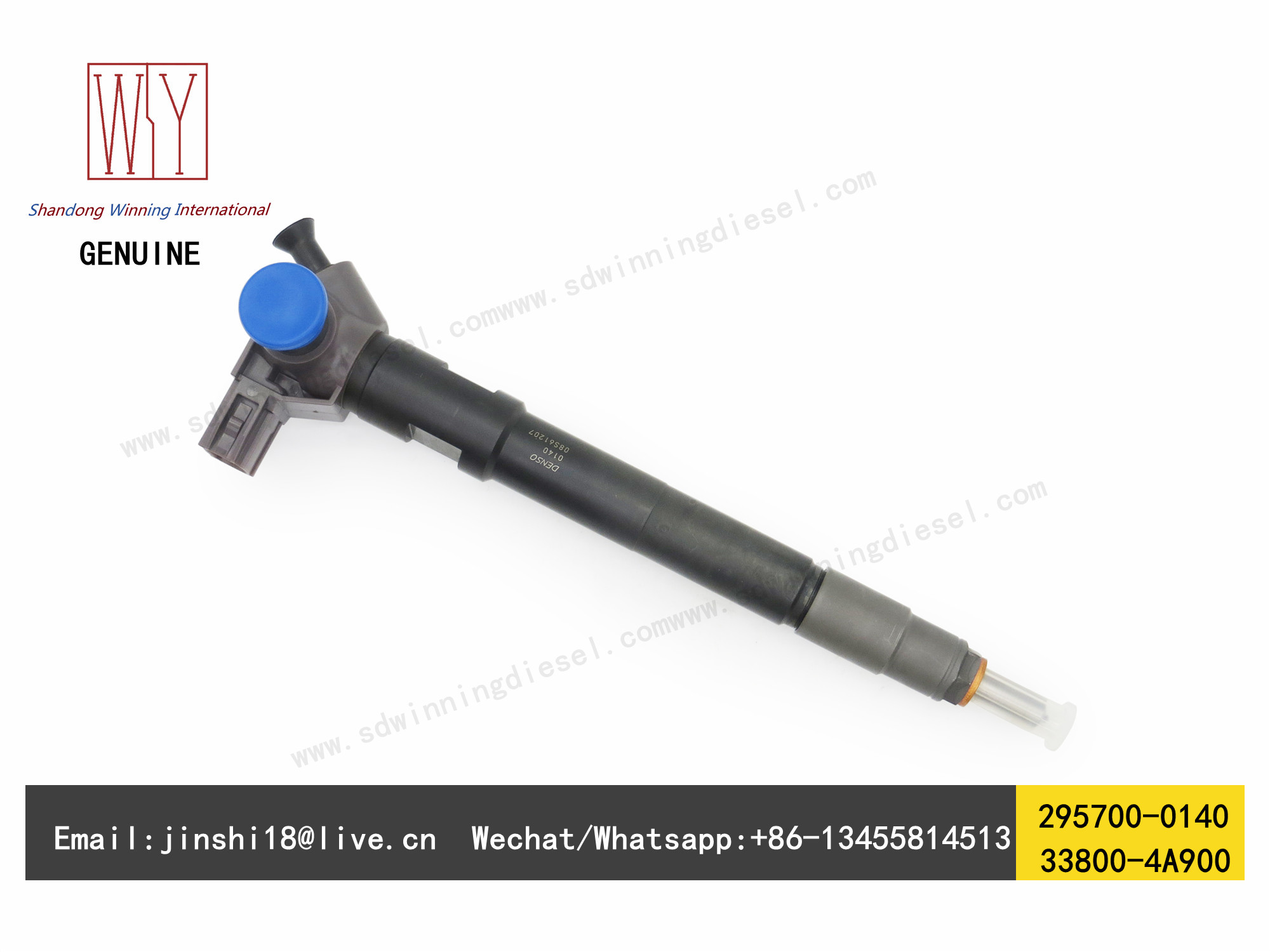 DENSO GENUINE AND BRAND NEW FUEL INJECTOR 295700-0140 FOR HYUNDAI 33800-4A900 D4CB, EURO6 ENGINE