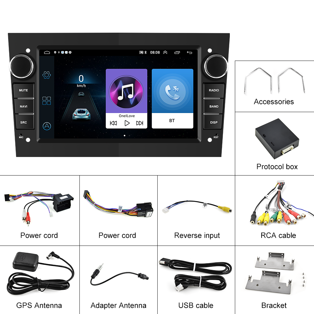7" Screen Size Android 12 Car Multimedia Player with Carplay GPS WIFI Universal Display