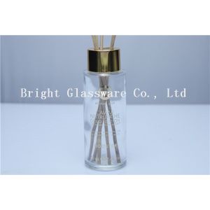 Custom Logo Glass Diffuser Bottles With Gold Screw Cap