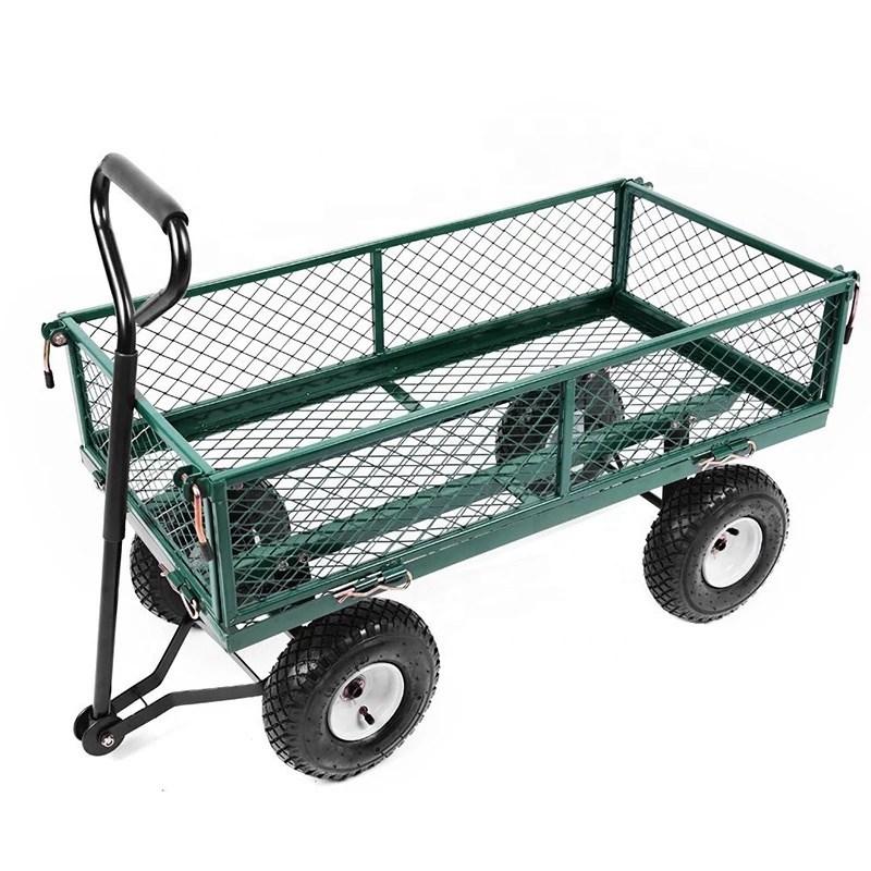 Fishing Garden Wagon Cart Cart Anti Corrosion Metal Yard Wagon Rainproof
