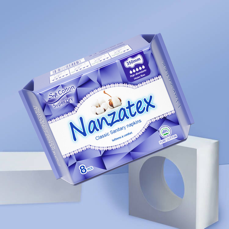 Woman Sanitary Napkins With Super Absorb Pure Cotton Surface OEM Female Sanitary Pad Manufacturer