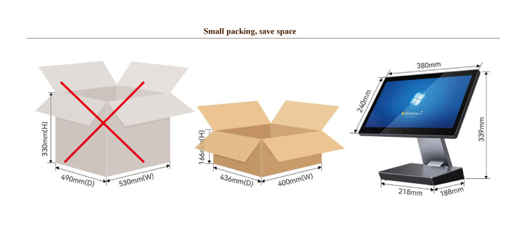 2023 Folding POS System from Bimi Touch Screen Cash Register for Supermarket Checking
