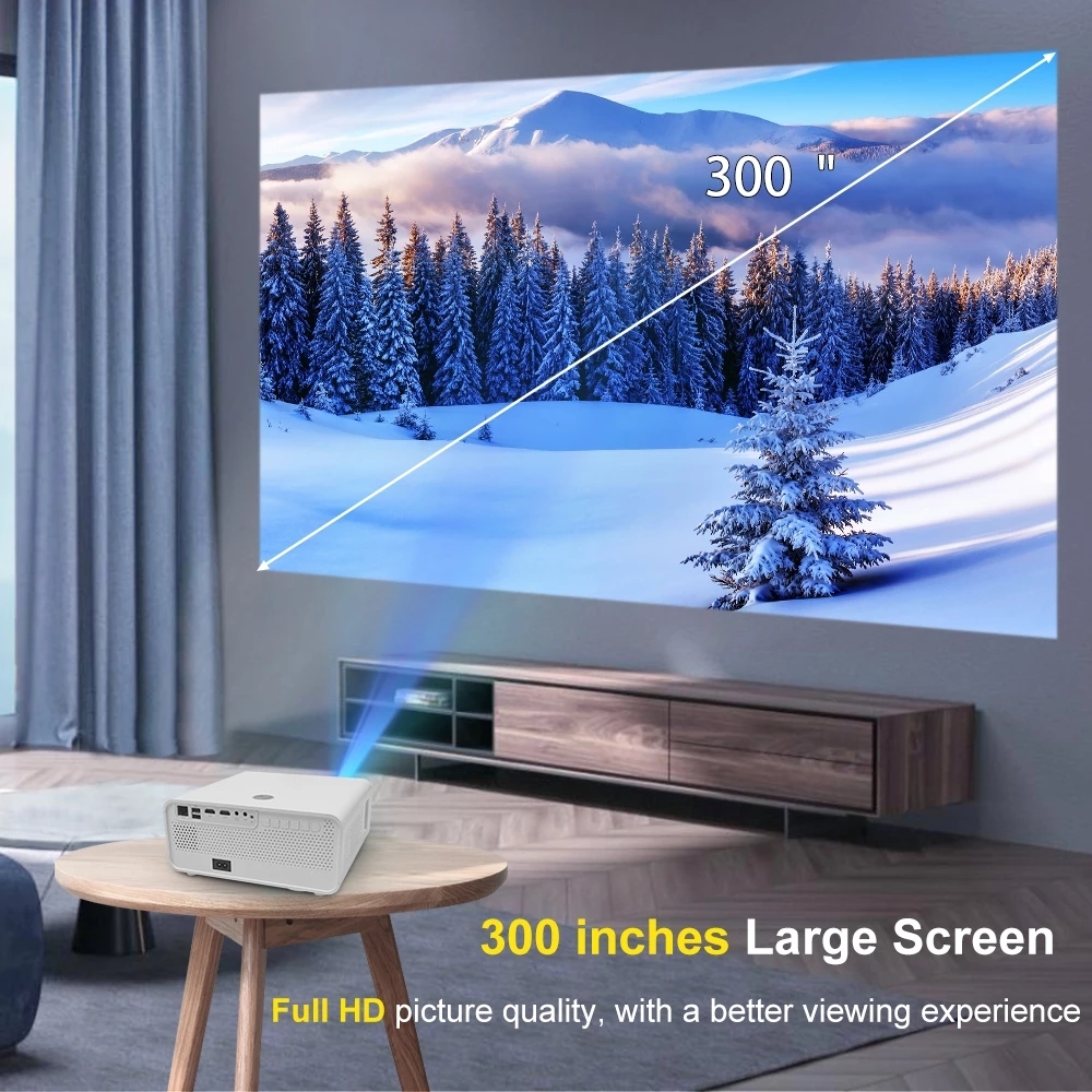 X1 Dark Gray FHD Education Projector 700 ANSI Lumens Android Smart Projector High Bright