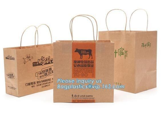 Chinese Supplier Hot Sell Brown Kraft Lunch Bread Packaging Customized Paper Bag