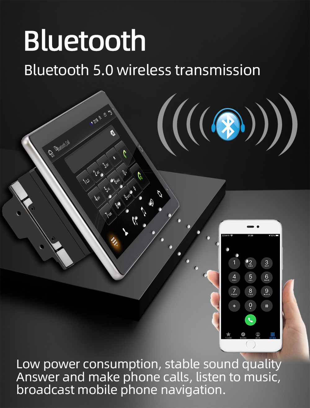 Universal 2DIN Stereo Radio GPS Car Multimedia Video Player for Android 7 9 10 Inch