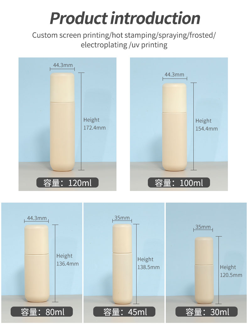 100ml Lotion Bottle Refillable Empty Square Plastic Bottle For Skincare