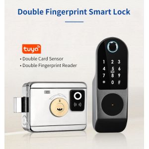Tuya App Control Remote Deadbolt Lock Wifi Double Sided Fingerprint