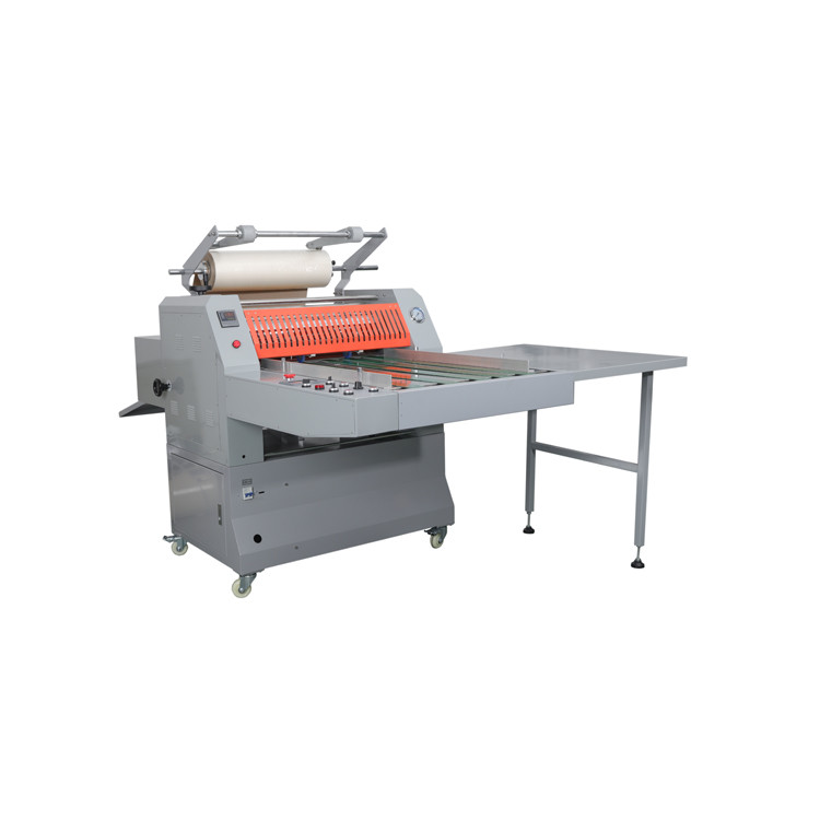 Steel Roller Dia200mm Book Lamination Machine , 160C Paper Roll Lamination Machine
