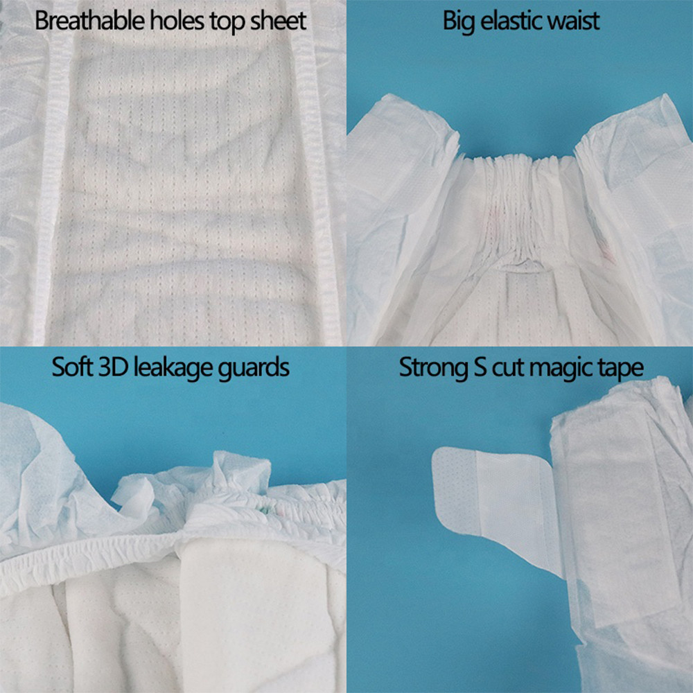 Ultra Thin Absorbent Newborn Baby Diapers Hydrophilic Non Woven