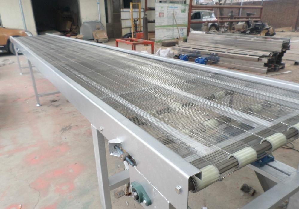 SS wire mesh belts slat band conveyor belts Open top belts Flat top for frozen industry
