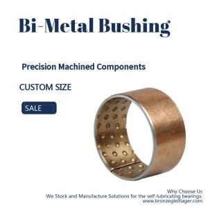 Precision Machined Components Split Self Lubricating Bimetal Bushing With