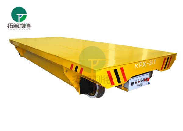 Factory Material Handing Battery Drive Transfer Cart 3 Tons On Rail