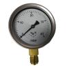 Buy cheap 4in 100MM 40 Mbar Lower Mount Low Pressure Gauge With Valve 1/2 BSP from wholesalers