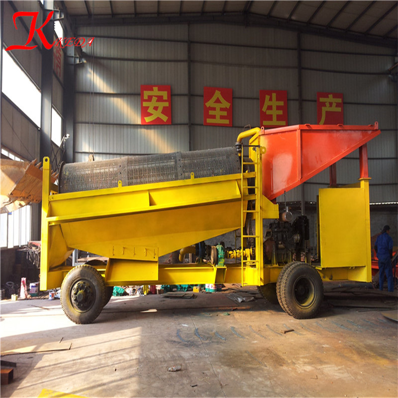 Gravel 400TPH Depth 160mm Gold Mining Machine Small Gold Trommel Wash Plant