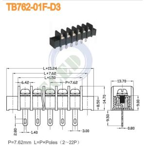 20A Current Barrier Terminal Board Designed for and -40 To 105°C Temperature