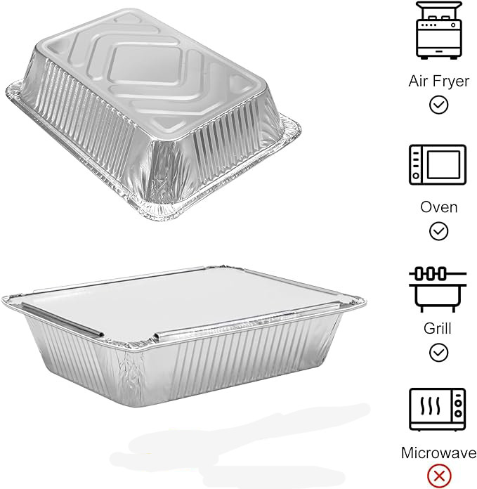 Tin Foil Box Disposable Wholesale Aluminum Foil Products Takeaway Box