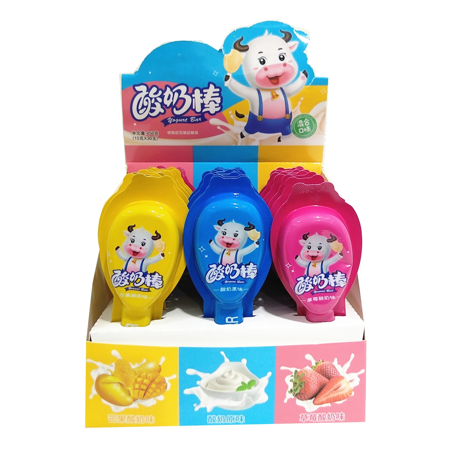 OEM Yogurt Stick Gummy Soft Milk Candy Mixed Fruit