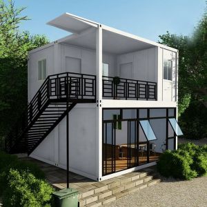 Extended Foldable Prefab Container Homes_40ft Folding Living Container Cabin