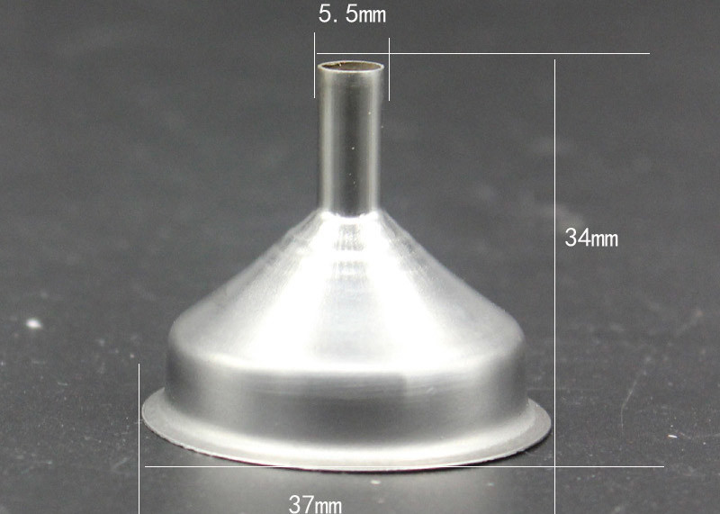 Long Mouth 5mm Stainless Steel Hip Flask Funnel / Whiskey Flask Funnel