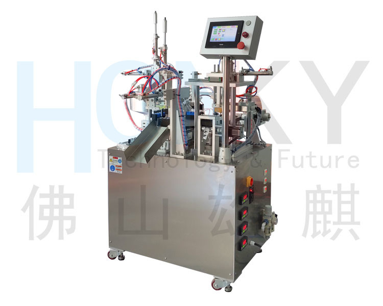 60Pcs/Min Full Automatic PCR Tube Filling And Foil Sealing Machine With Ceramic Piston Pump For Bio Reagent Filling