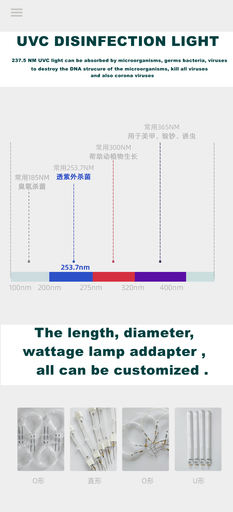 Silicon Sterilization Lamp Disinfection Germicidal For Mobile Phone Box