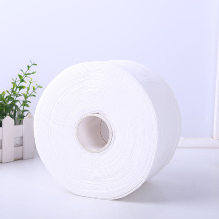 Cross lapping 70% viscose 30% polyester spunlace nonwoven fabric for wet wipes tissue face towel