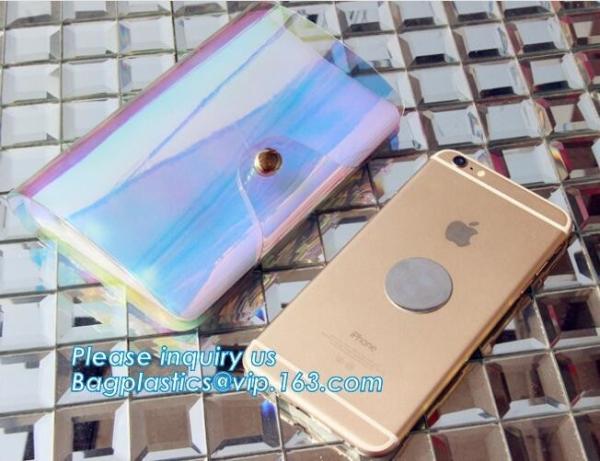 luxury PVC material clutch bag for women, Fashion Waterproof Vinyl PVC Shopping