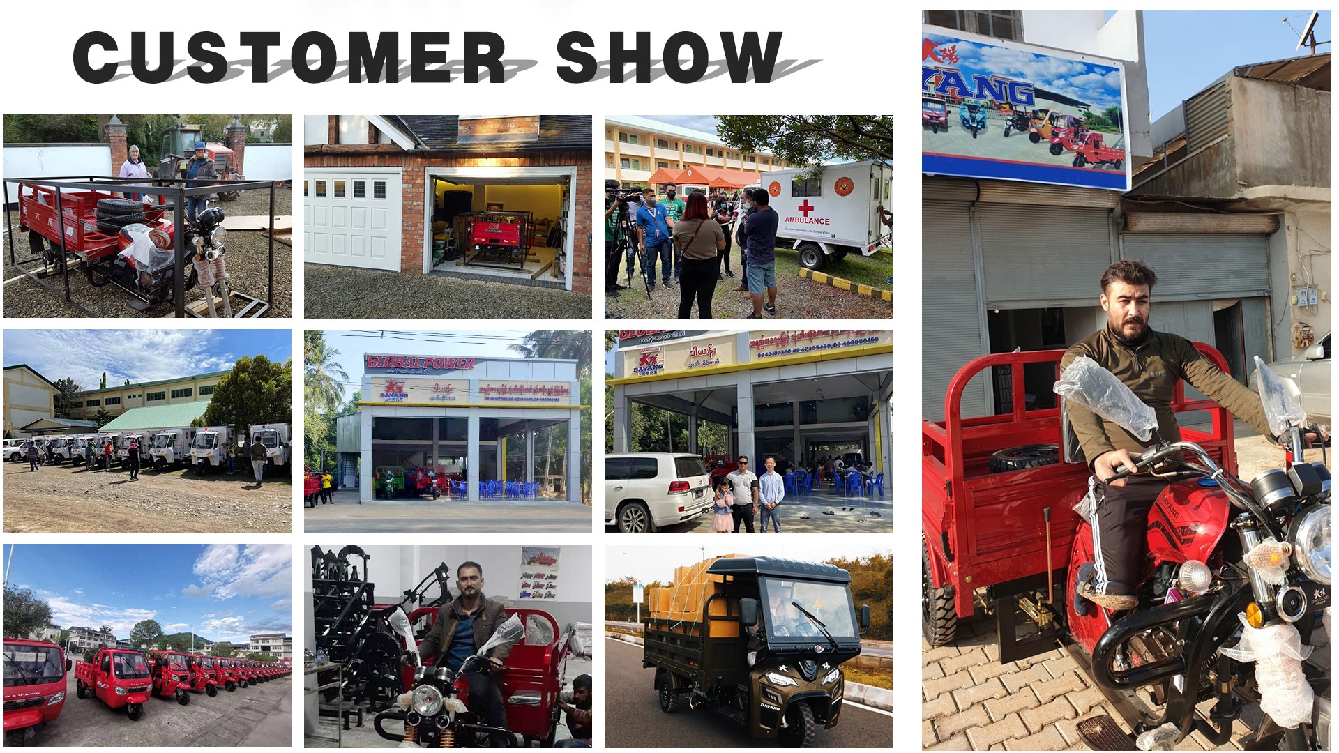 300cc 250cc Dayang Motorcycle Trike with 5.0-12 Tyre and Advanced Engine Design