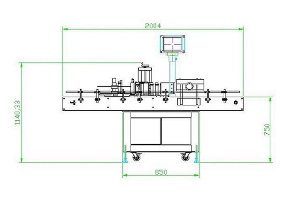 OEM SS304 Automatic Barcode Label Applicator For Flat Round Glass Beer Bottle