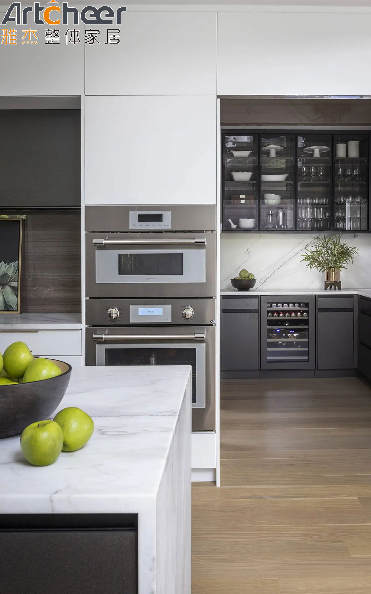 Plywood Material and Modern Design The Perfect Combination for Villa Kitchen Cabinets