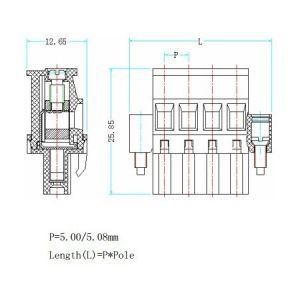 Plug-in Terminal Block with fixing screw header Pin pitch: 5.08 mm / 0.2 in