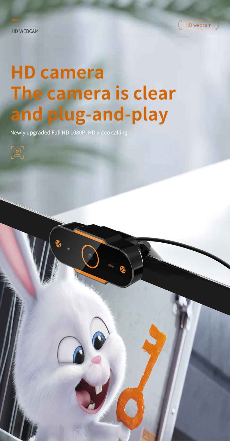 1920x1080p Autofocus USB 60fps FHD Webcam Webcam Five Layer Lens