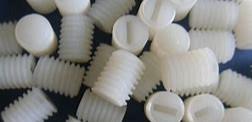 China M4 Slotted Plastic Nylon Set Screws Threaded Bolt For Insert White Color on sale