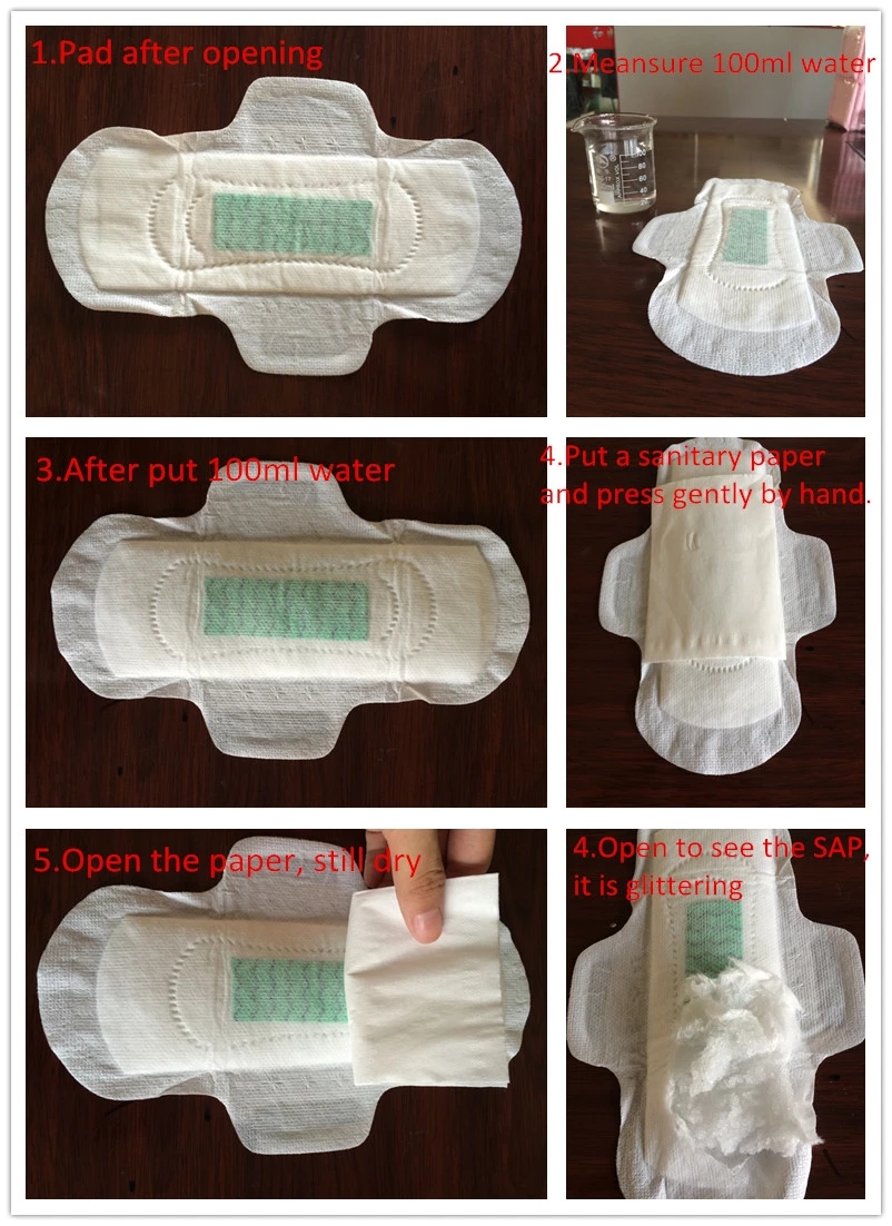 Anti Bacteria Anion Chip Winged 300mm Night Sanitary Napkins for Maximum Protection