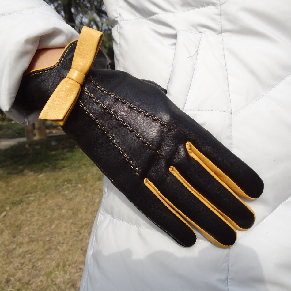 Customized women leather gloves with the best price