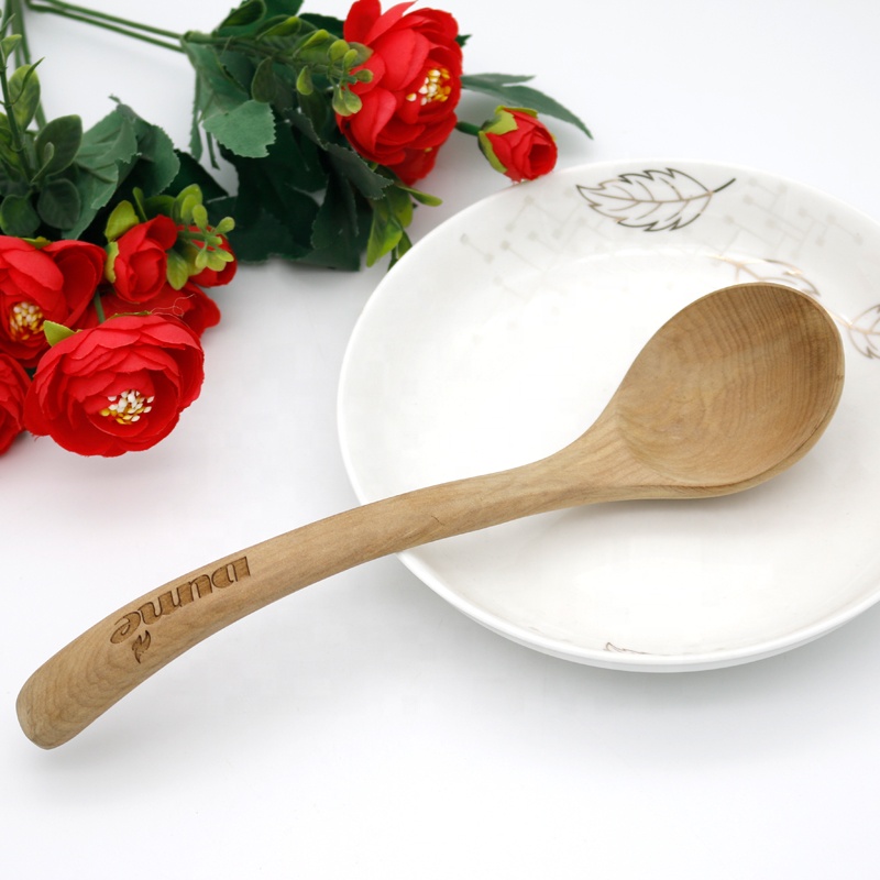 Wooden Spoon with Bent Handle Kitchenware
