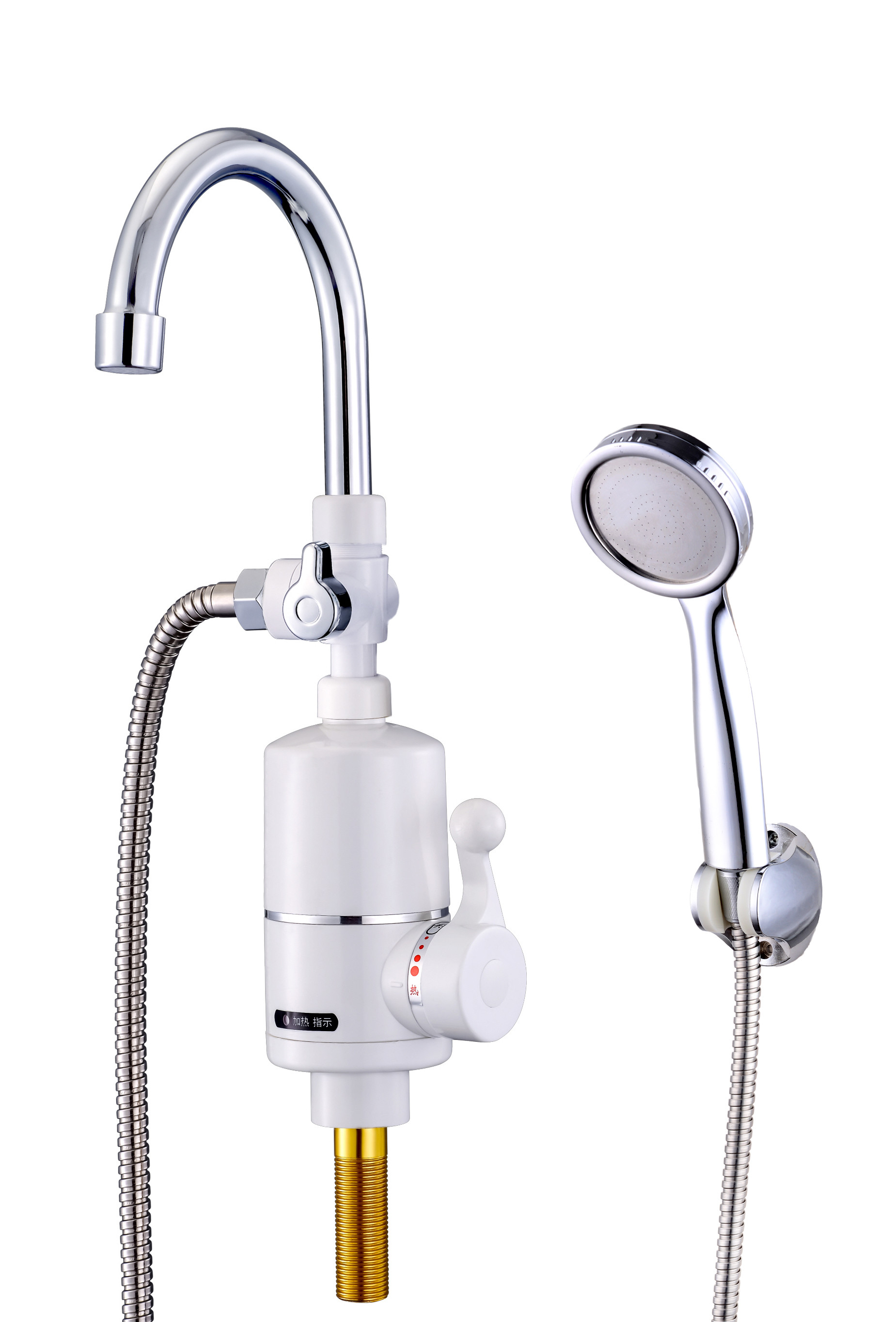 SS Electric Heating Water 360 Degree Rotating Kitchen Faucet 2000W 3000W