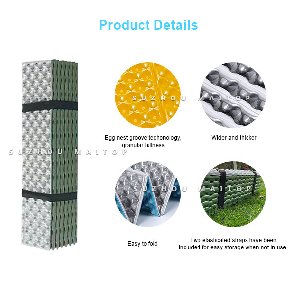 Egg Crate IXPE Closed Camping Mat Cell Foam Mat For Outdoor Backpacking